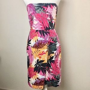 Banana Republic palm leaf print dress